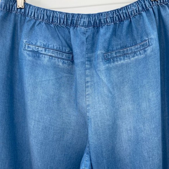 MERONA FLAIR BOTTOM PANTS BLUE WOMENS LARGE - Picture 4 of 7